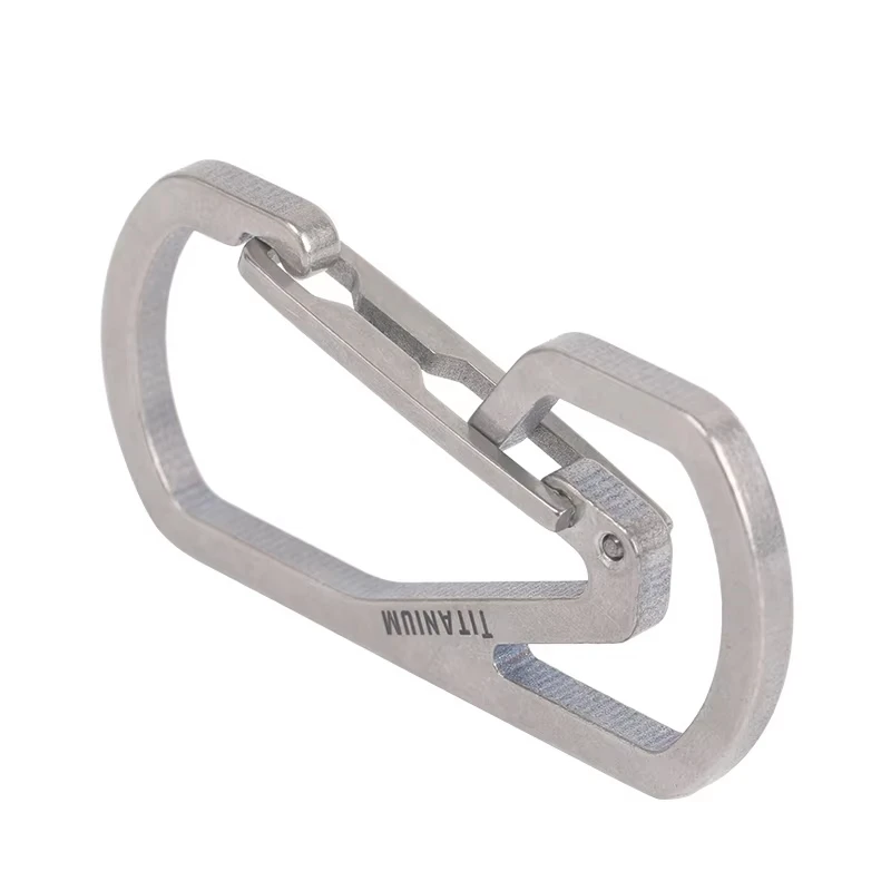 Outdoor i titanium alloy buckle Multi-functional tool Mountain buckle Creative key chain Portable titanium buckle tools buckle