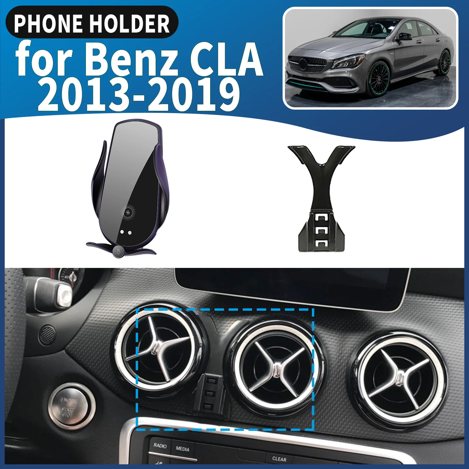 

for Mercedes Benz CLA C117 GLA 2013-2019 Car Phone Holder Mount Vehicle-Specific GPS Navigation Easy Installation accessoires