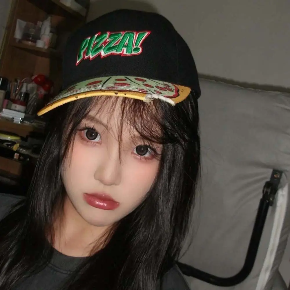 

Adjustable Donut Embroidery Baseball Cap Sunscreen Korean Style Dance Snapback Hats Hip-hop Cotton Street Style Peaked Cap Daily