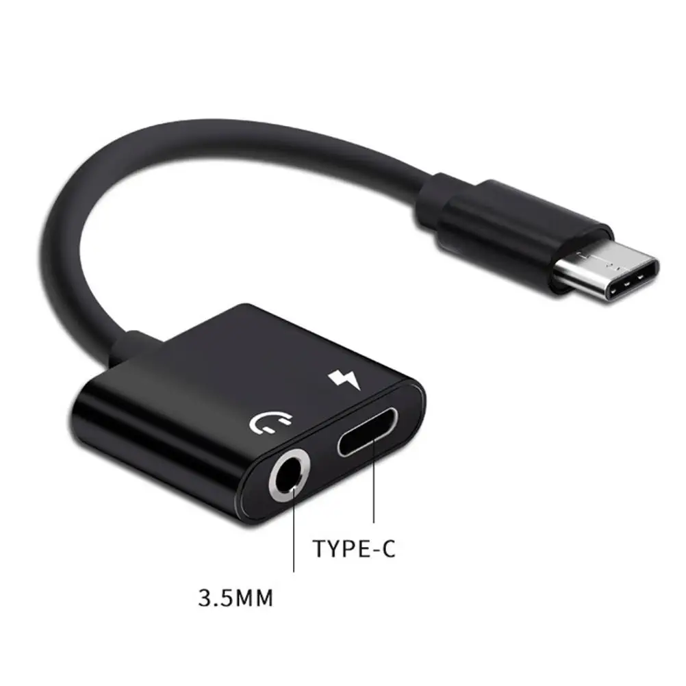 

C Adapter Headphone Audio Charging Converter USB to Earphone Splitter 35mm Jack Microphone Compatible