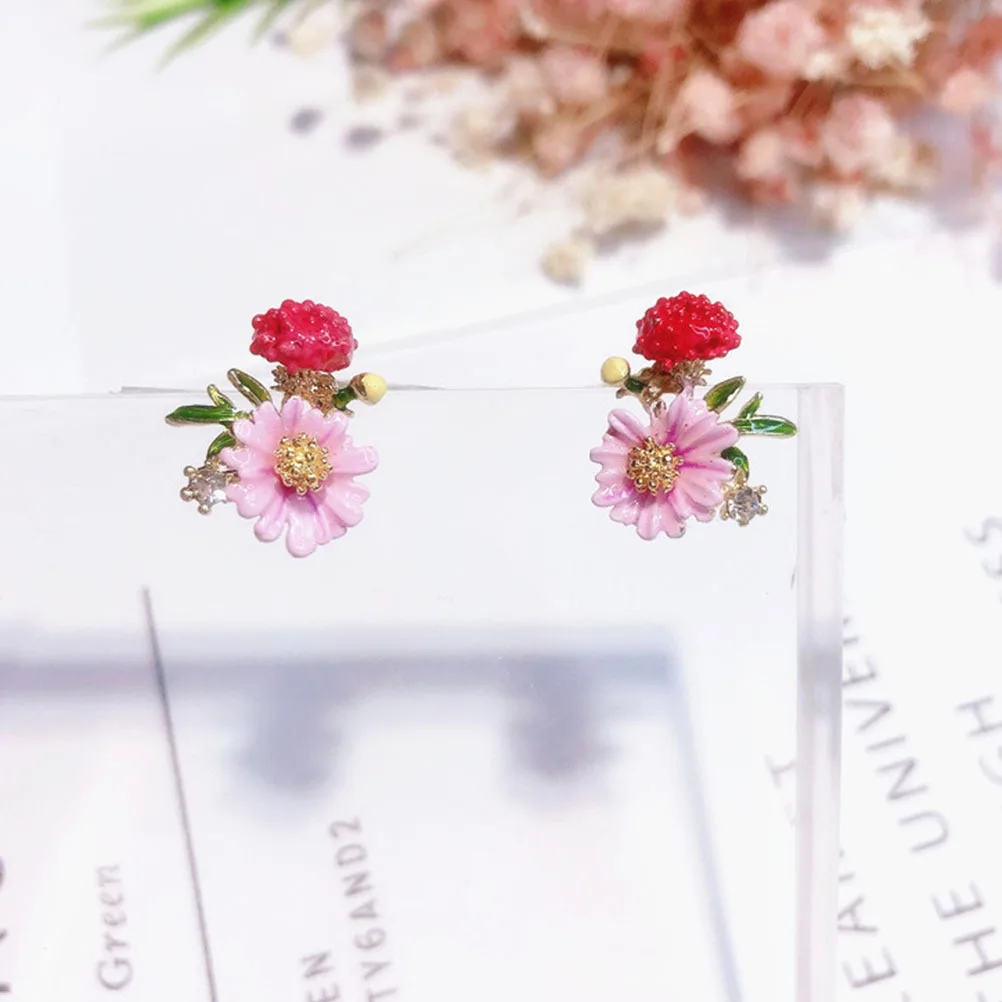 

1Pair Daisy Flower Earrings Women Cute Small Ear Studs Dainty Jewelry Fashion Party Wedding Graduation Gift Ear Studs