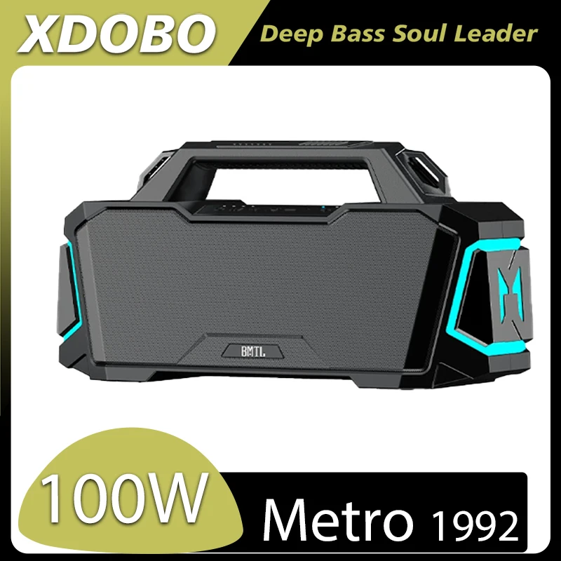 KTV モード Xdobo メトロ 1992 ポータブル Bluetooth スピーカー 100 ワットワイヤレスサブウーファー HIFI オーディオ IPX6 防水屋外