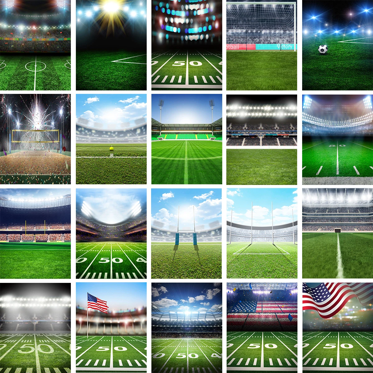 

Football Court Stadium Photography Background Kids Boy Birthday Photocall Soccer Basketball Baby Child Portrait Photostudio