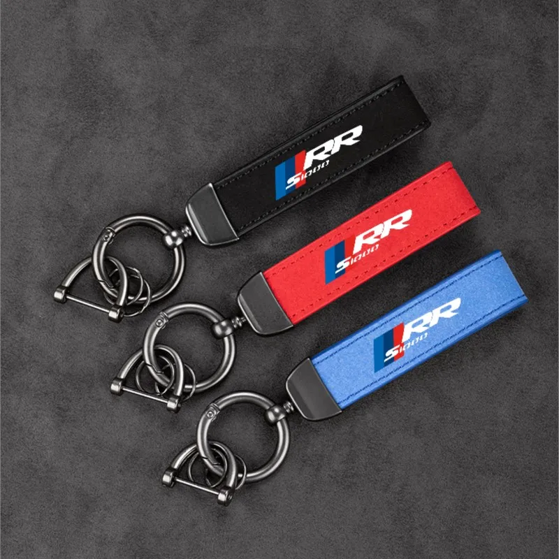 

For BMW Motorrad S1000RR S1000 RR Fashion Leather Motorcycle Keychain Anti-loss Buckle Keyring Auto Styling Decoration Accessory