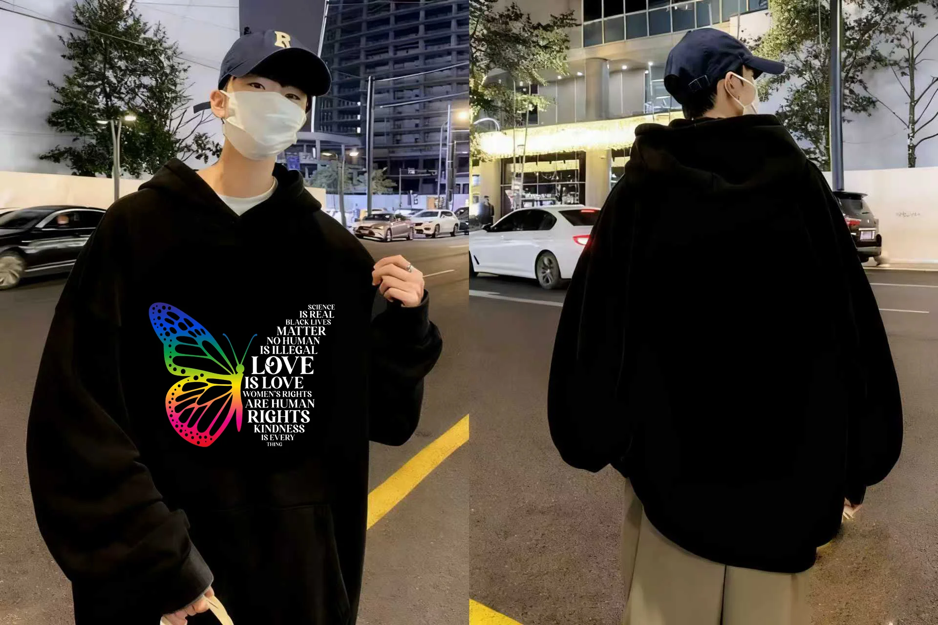 

In 2025 Y2K streetwear brand 330g heavyweight sweatshirt men's and women's streetwear brand print streetwear lil peep sweatshirt