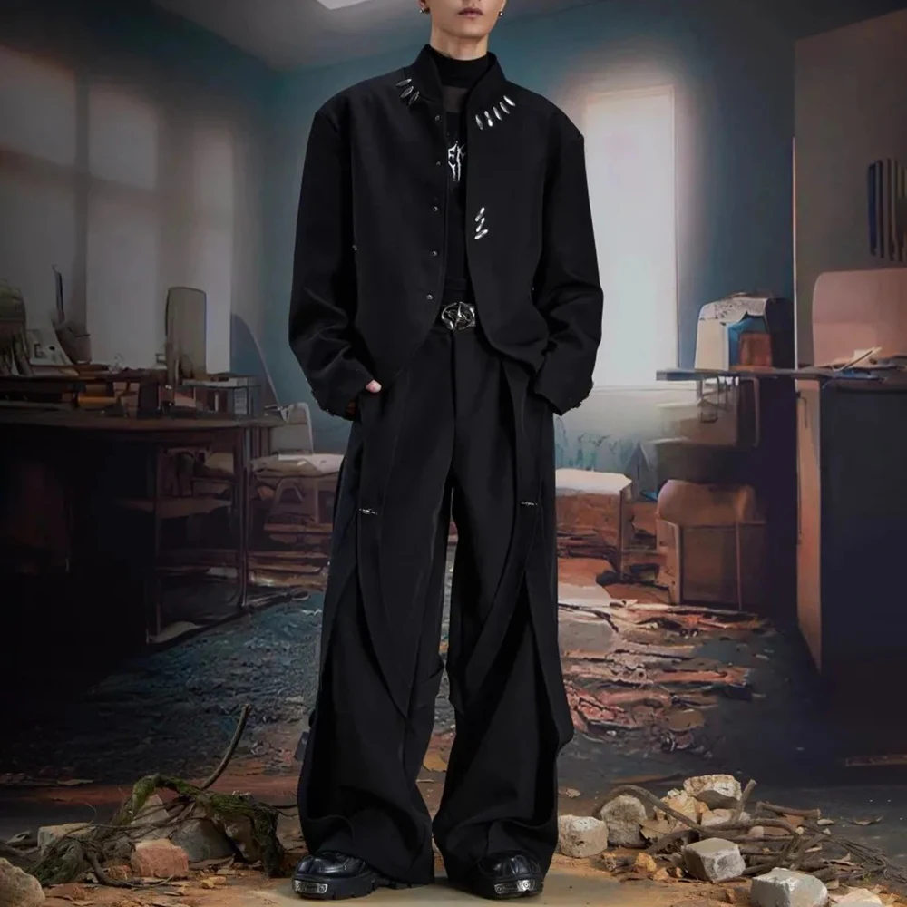 

Новые мужские брюки в стиле пэчворк на лето 2026: Американский ретро-стиль, модные, трендовые, свободные, повседневные, дышащие мужские штаны для уличной моды