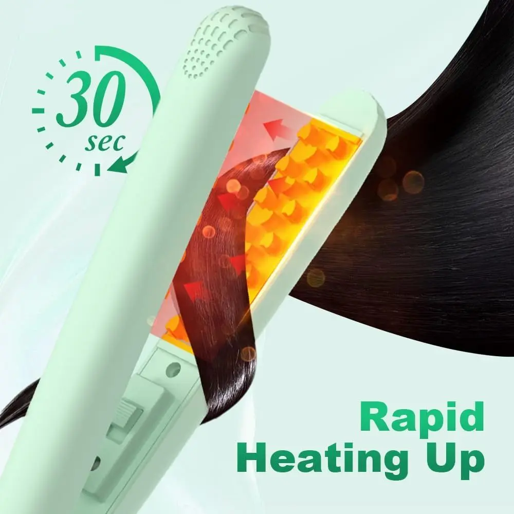 Pengeriting Rambut Mini 2 in 1 Dual Purpose, Hot Roller Pengangkat Akar, Pengeriting Rambut Gelombang, Tongkat Pengeriting Rambut Portabel untuk Perjalanan