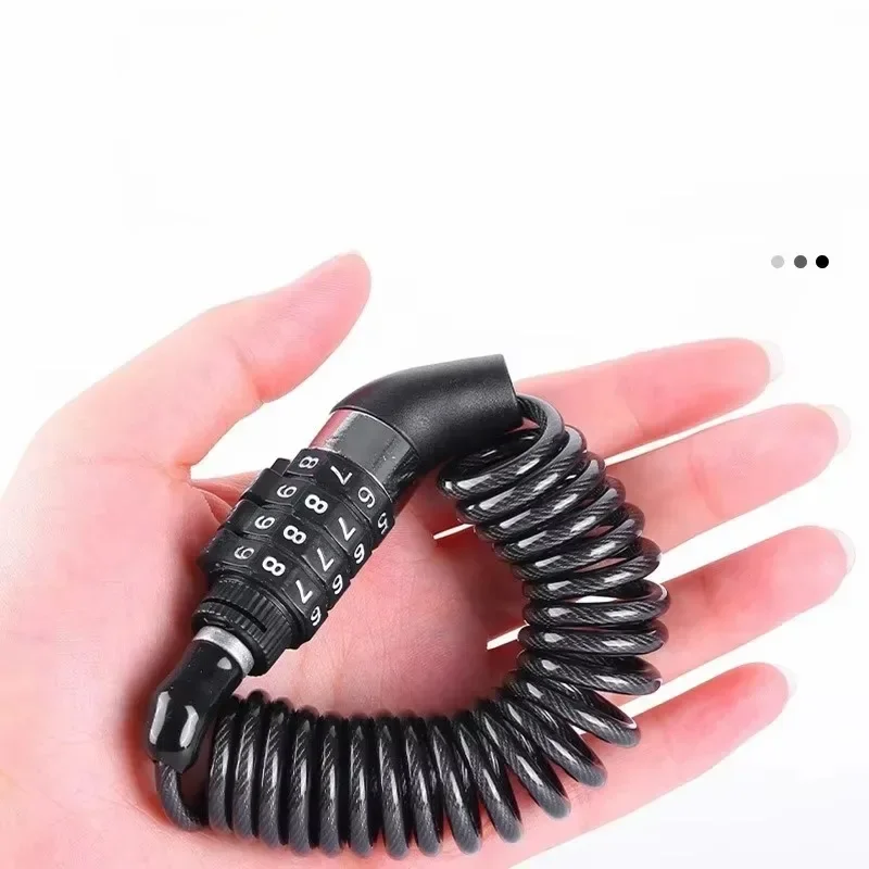 

1PCS Password Helmet Cable Rope Durable Portable Safety Chain Bicycle Motorcycle 4-Digit Anti-Theft Wire