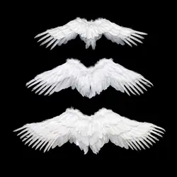 Angel Wing for Men Women Handmade Feather Wings Cosplay Costume Prop Halloween Party Large Size Wings Outfit Accessories