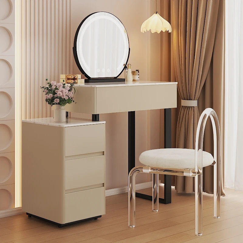 

With Mirror Organize Vanity Table Drawers Storage Beauty Design Vanity Table Modern Nordic Coiffeuse De Chambre Furniture