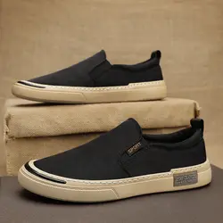 Spring Autumn Sneakers Man Slip-ons Leisure Breathable Sports Plimsoll Flat Canvas Vulcanize Shoes for Men Shipping Free Trendy