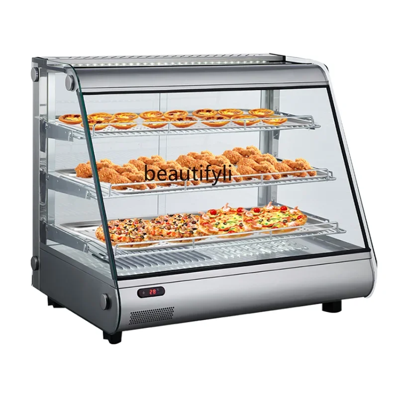 

Heated Display Cabinet Constant Temperature Heating Display Cabinet Egg Tart Cooked Food Incubator Commercial Use