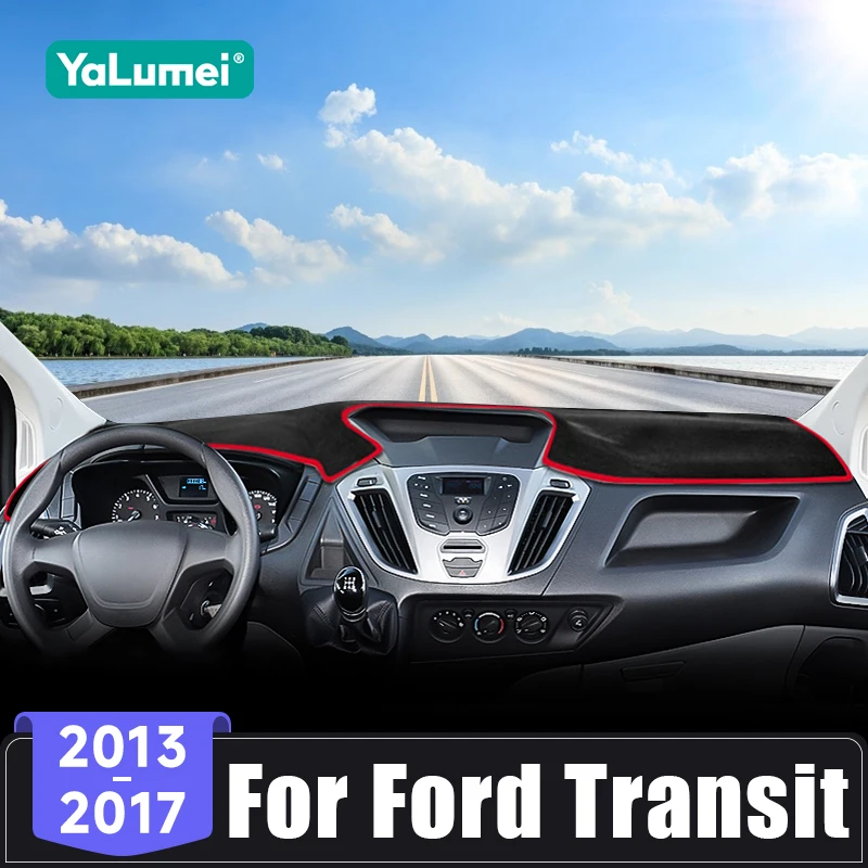 Für Ford Transit 2013 2014 2015 2016 2017, Auto-Armaturenbrett-Abdeckung, vermeiden Sie Lichtpolster, Instrumententafel, rutschfeste Teppiche, Zubehör