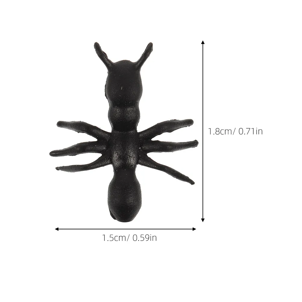 1000Pcs Realistic Plastic Ant Simulation Halloween Party Prank Festival Props Garden Outdoor Desk Decoration Simulated Ant