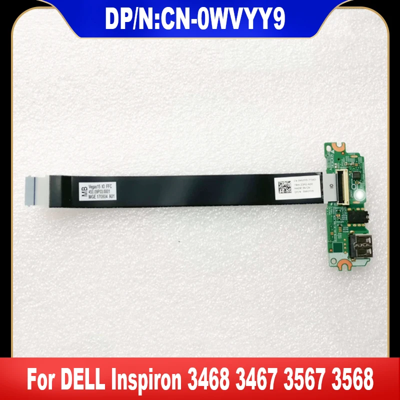 0WVYY9 New Original For DELL Inspiron 3468 3467 3567 3568 Laptop USB Audio Board With Cable 16A07-1 High Quality