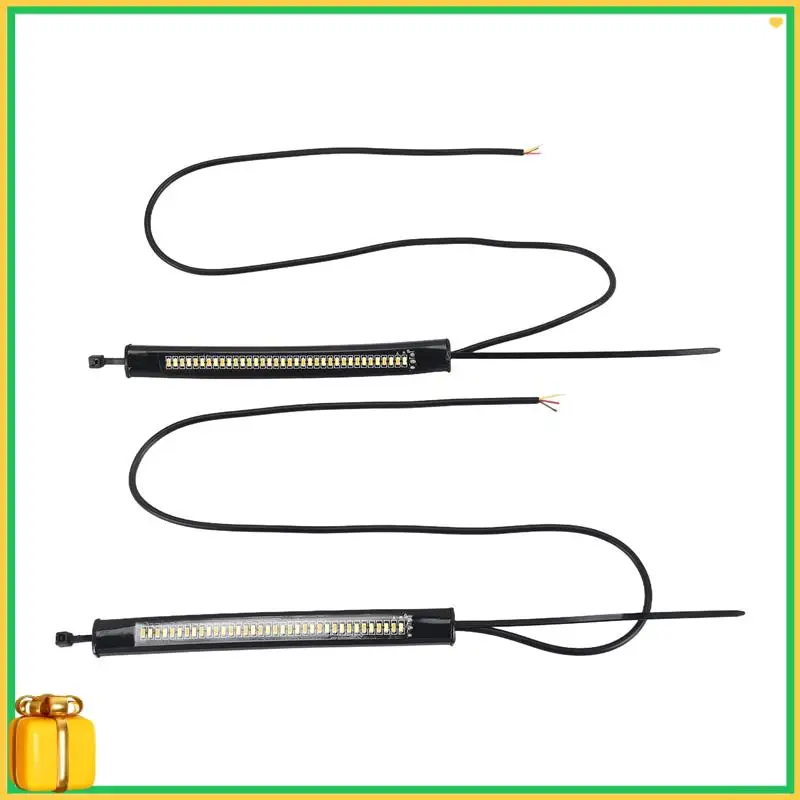 

Premium Flexible Switchback Dual-Color White & Amber Motorcycle LED Fork Turn Signal DRL Daytime Running Light Waterproof