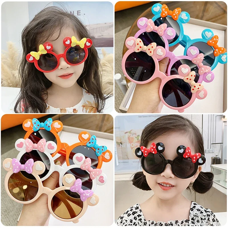 Cartoon Lovely Kids Sunglasses Bear Shape Frame Girls Children Sun Glasses Round Street Beat Baby Boy Eyeglasses Cute Shade