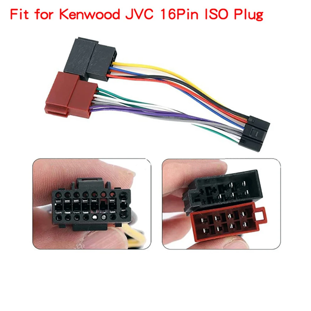 تعديل صوت السيارة مشغل أقراص مضغوطة كابل الذيل إلى ISO التوصيل الذيل كابل تسخير الملحقات ل كينوود JVC التوصيل اللعب تمديد خط الأسلاك