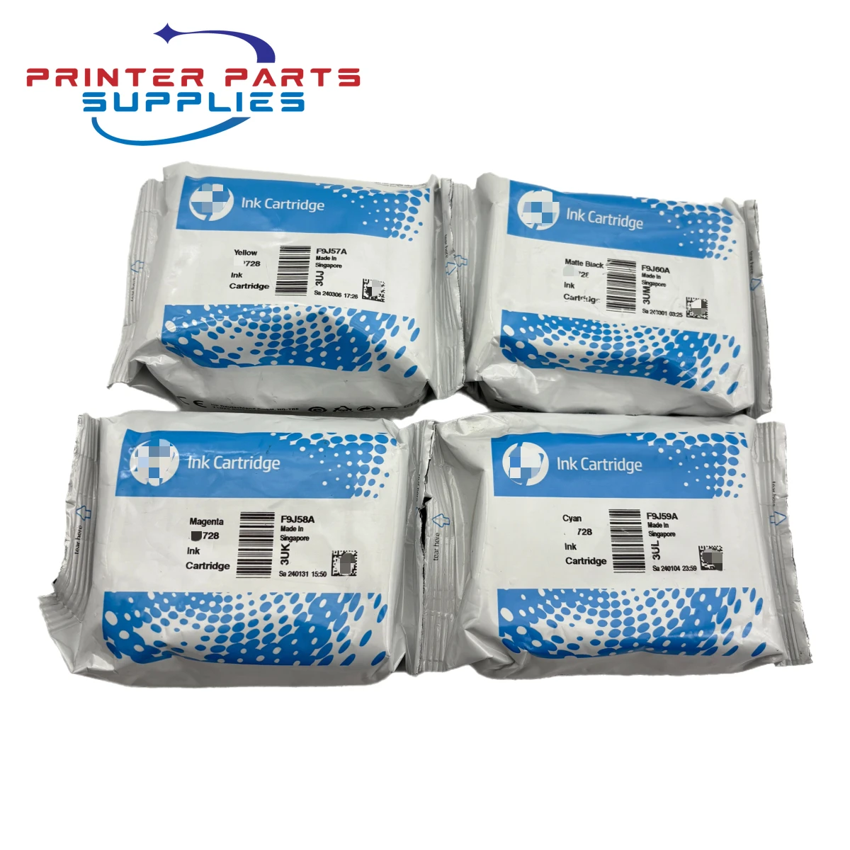 رأس الطباعة الأصلي الجديد 729 مع مجموعة واحدة من خراطيش الحبر 728 لرأس الطابعة HP DesignJet T730 T830