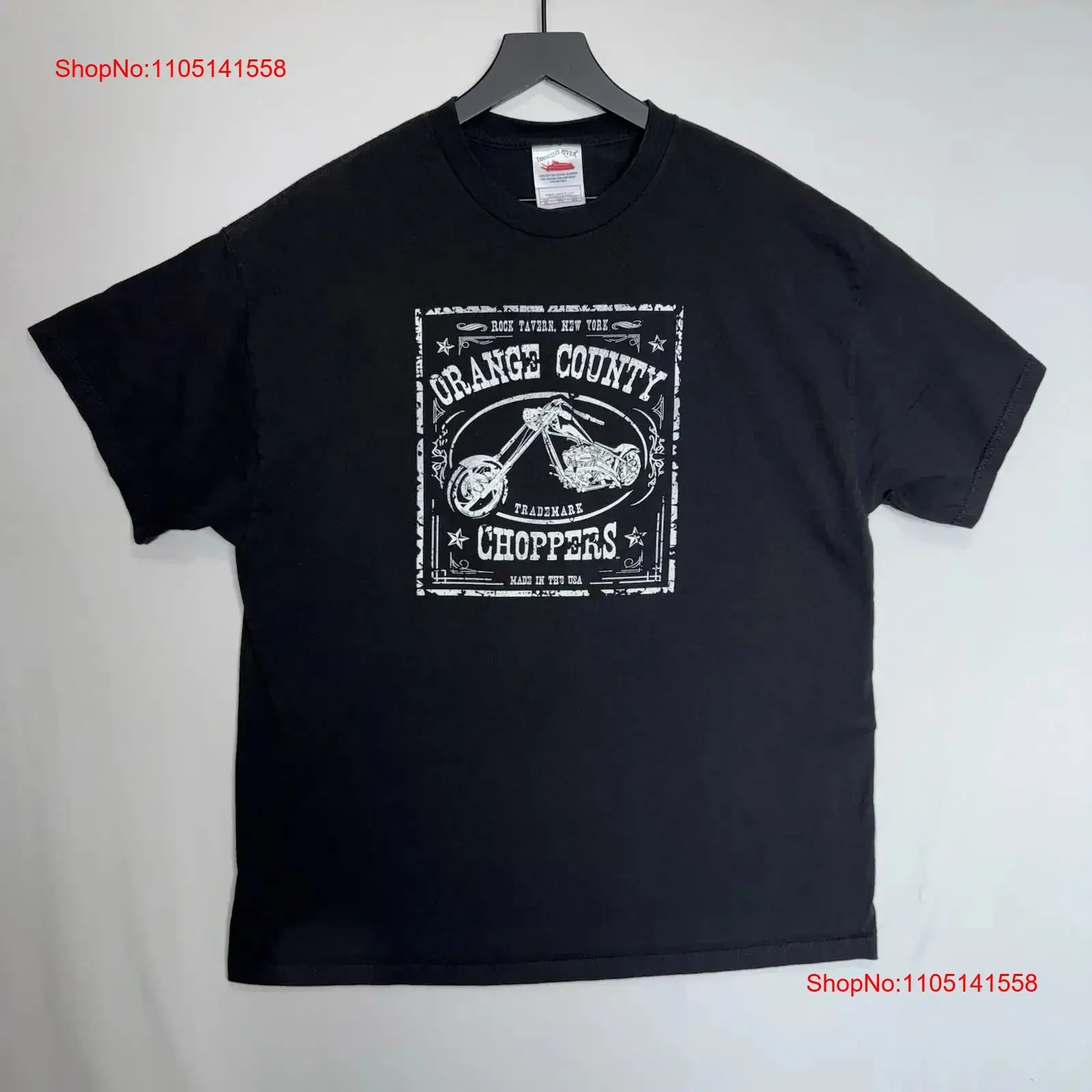 

Винтажная футболка Y2K 2000-х годов Orange County Choppers, черная мотоциклетная футболка XL, винтажная стираная слегка уличная одежда унисекс, универсальная