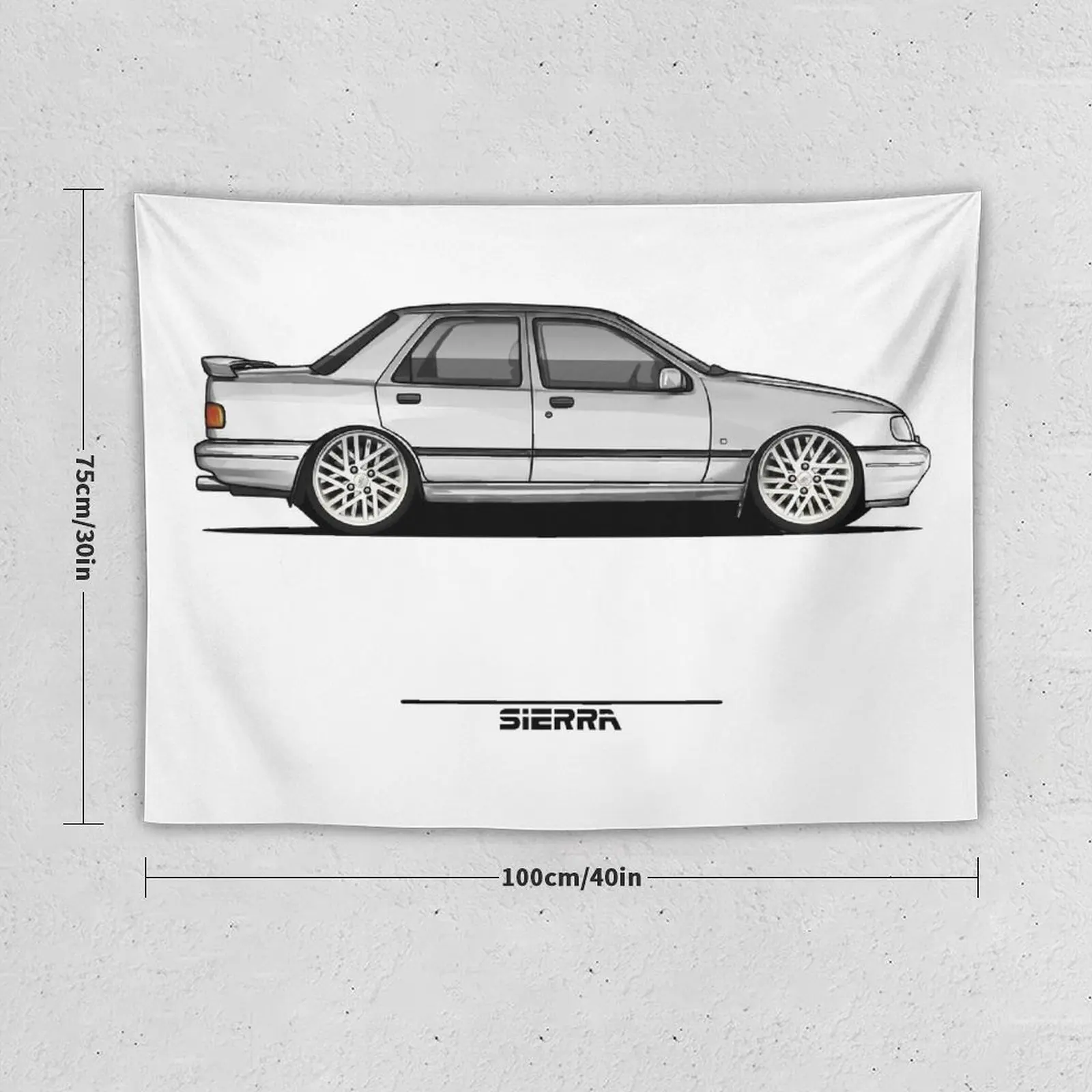 New Classic Car Ford Sierra Sapphire RS Cosworth Tapestry Wall Decor Hanging Decoration Aesthetic