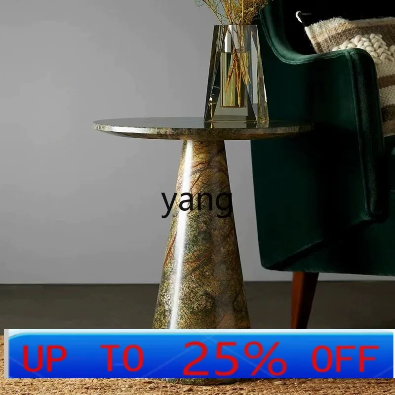 

Lh Nordic natural marble green edge few creative sofa corner few household living room small coffee table