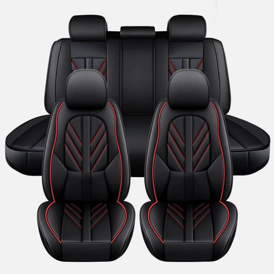 For Toyota RAV4 Car Seat Covers Leather 5 Seats Full Set Front Rear Protectors Cushion Cover Auto Interior Accessories Waterproof Breathable Durable Easy Install Anti Slip Universal Fit Car SUV Truck Van Sedan Comfortable Wear Resistant Scratch Resistant