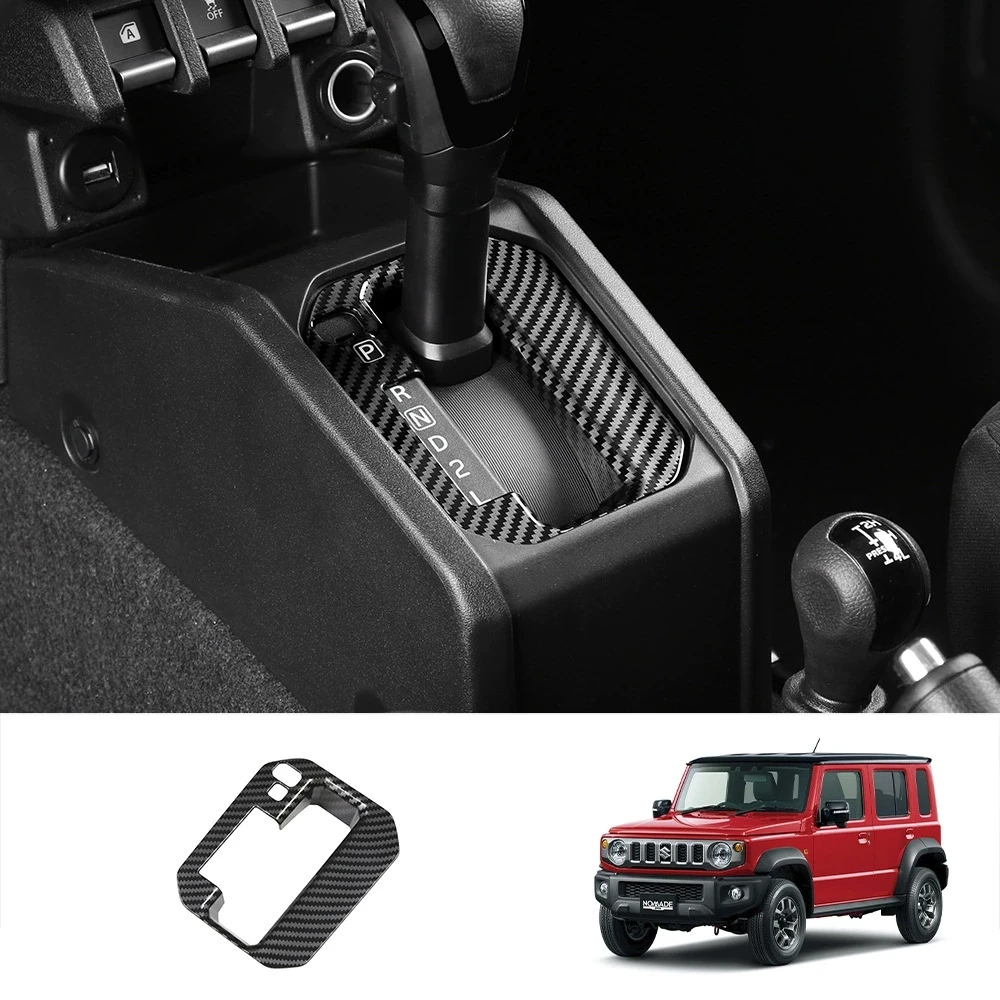 لسوزوكي جيمي نوميد 2025 2026 ABS ألياف الكربون والعتاد التحول غطاء لوحة الكسوة مركز التحكم فرملة اليد زر ملصق غطاء #6