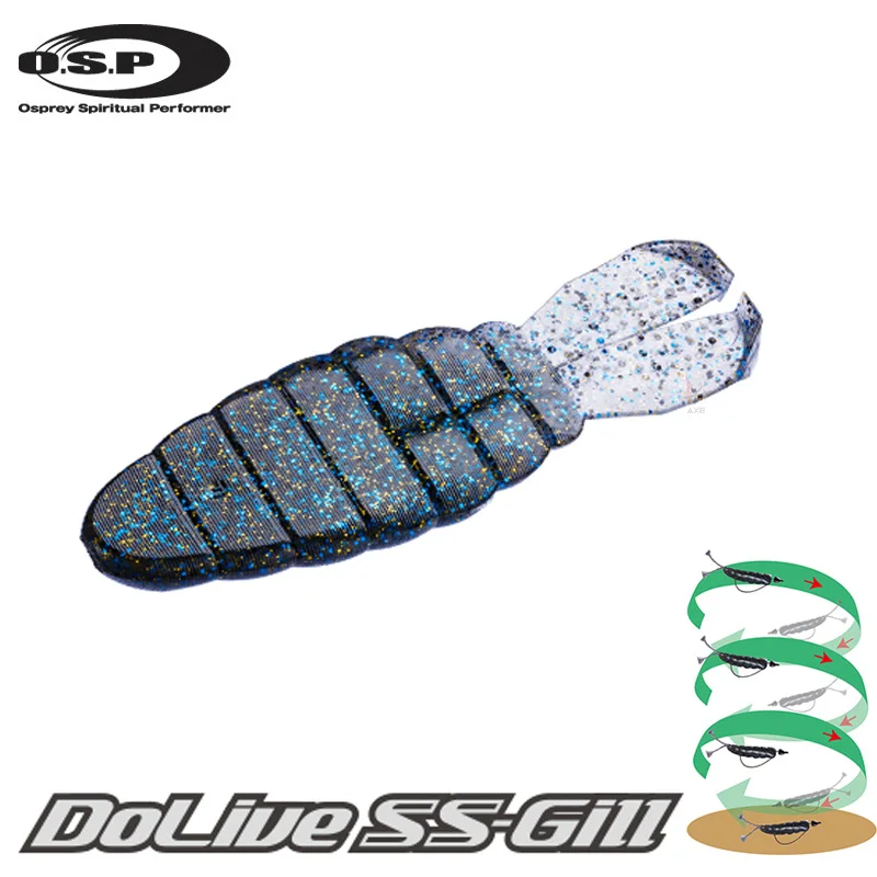 

OSPDoLiveSS-Gill Imported From Japan with High Specific Gravity Texas Upside-down Fishing Foot Maggot Luya Bionic
