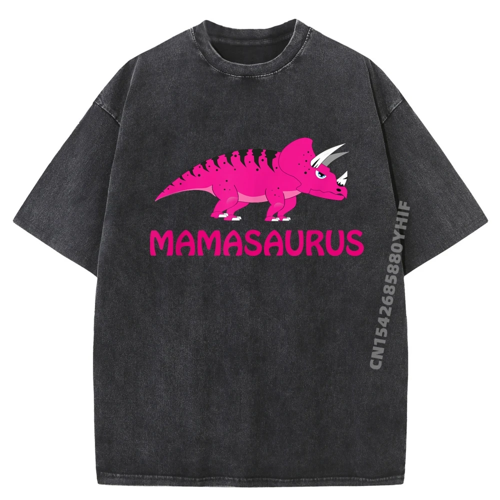 

Mamasaurus Clothing Couples Graphic T-Shirts Mens Oversized Fashionable and Trendy Men's Washed Shirt Printing Camisetas