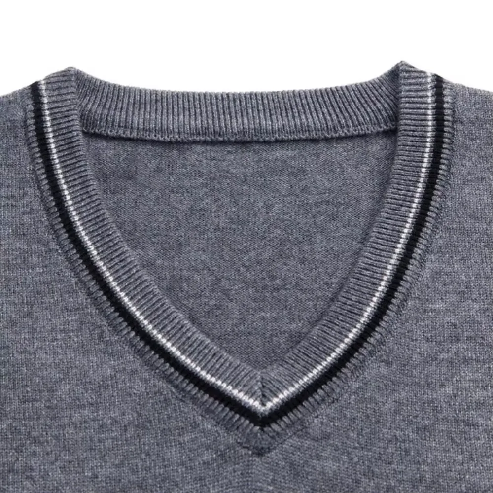 2025 New Men\'s Business Casual Pullover Wear Warm Sleeveless Sweater Vest Men\'s Knitted Tops