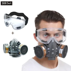 Respiratore maschera antigas a pieno facciale con vernice Spray in vetro di sicurezza decorazione antiparassitaria chimica formaldeide con filtro