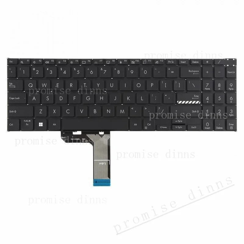 M for ASUS Vivobook Pro 16 K6502 K6602 ZC ZE US Version Laptop Keyboard (Black/SILVER)  Backlit