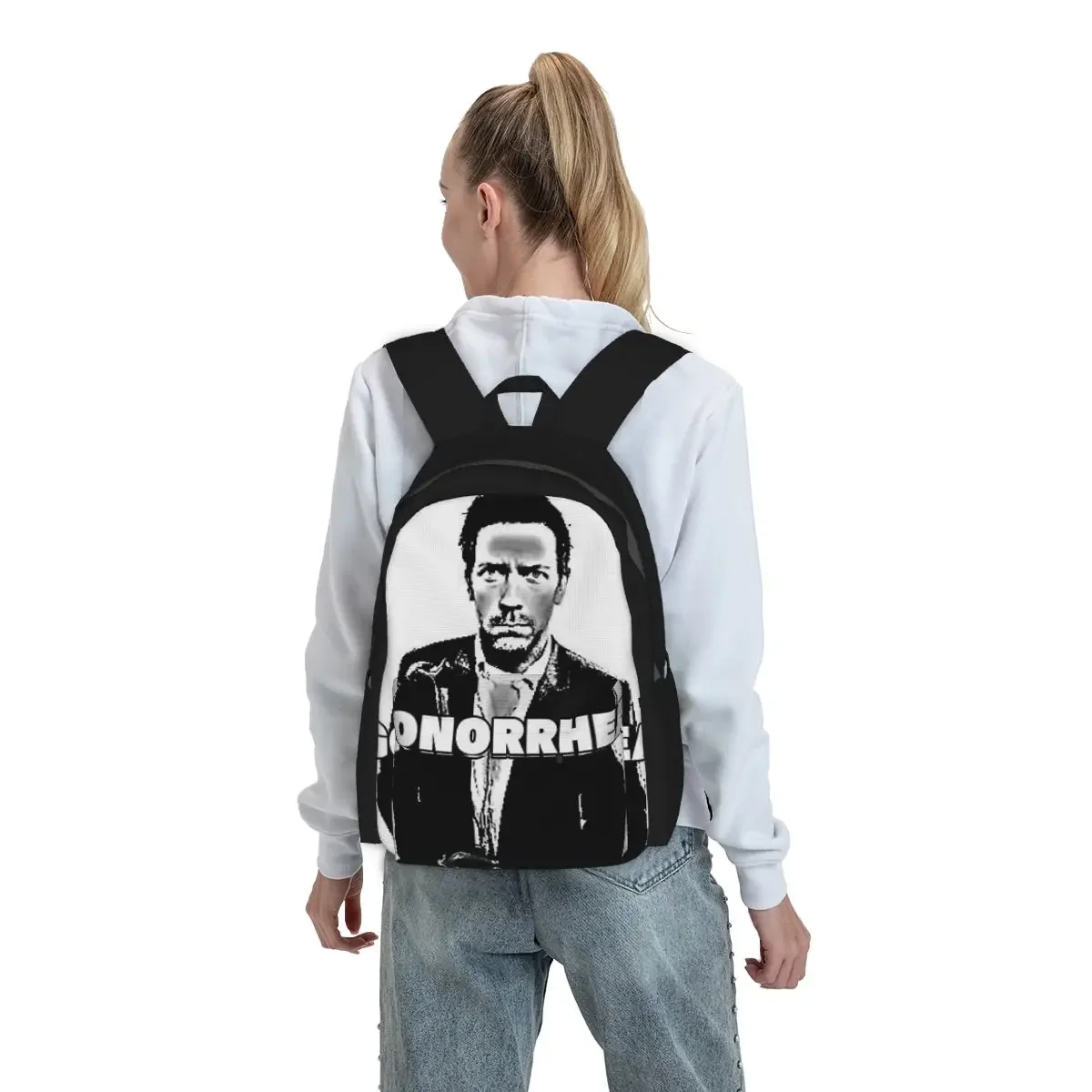 

House MD Backpack Boys Girls BookBag Kids School Bag Laptop Shoulder Bags for Men Women