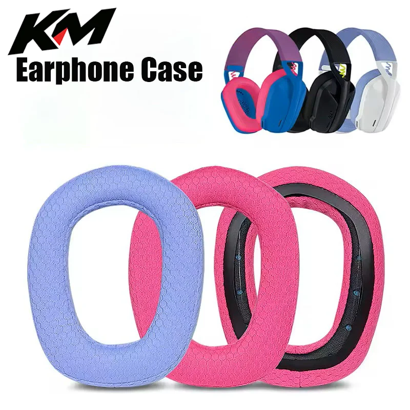 Earmuffs Mesh Fabric Replacement Earpads Covers for Logitech G435 Wireless Gaming Headphones Ear Pad Cushions High-Density Foam