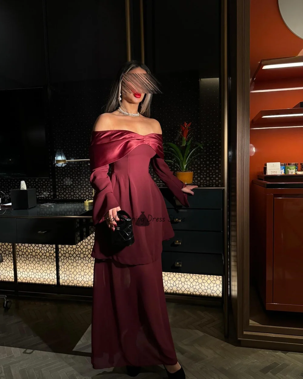 Vindal Lange Mouwen Enkellange Off-the-shoulder Hals Strapless Hoge Kwaliteit Luxe Elegante Formele Aangepaste Vrouwen 2025