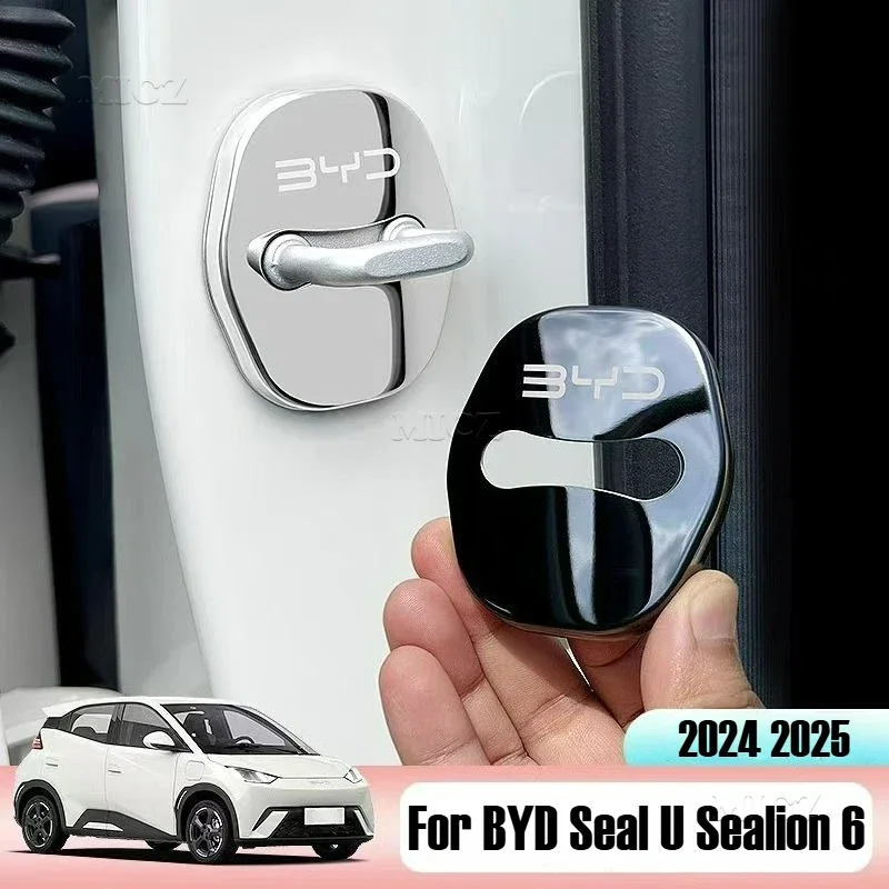 

Для BYD Seal U Sealion 6 2024 2025 автомобильные аксессуары защитная крышка дверного замка антикоррозийная нержавеющая сталь авто украшение интерьера
