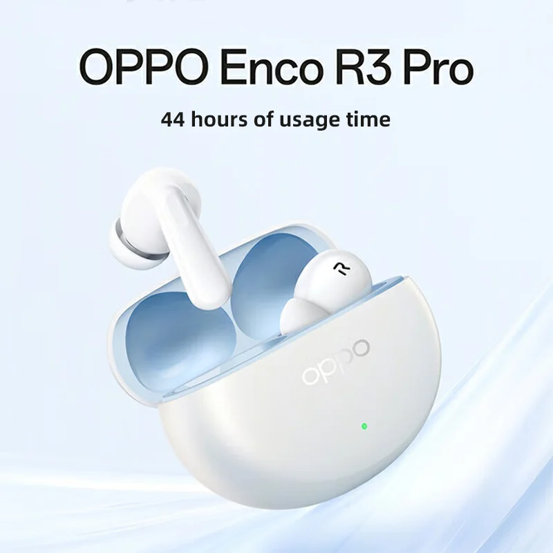 Оригинальные наушники OPPO Enco R3 Pro, 49 дБ, Bluetooth-гарнитура TWS с активным шумоподавлением, 44 часа автономной работы, наушники-вкладыши