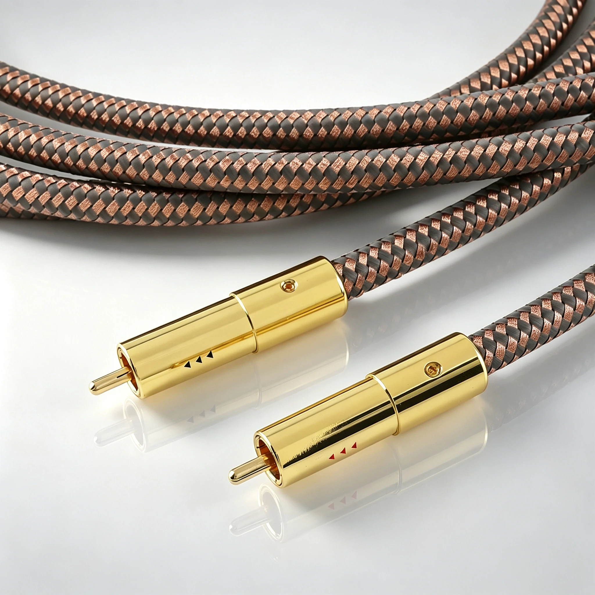 Pair Hi‑Fi 2RCA Male Interconnect Cable 40th Anniversary Style Audio Cable with Gold‑Plated RCA Plugs for Amplifier CD Player