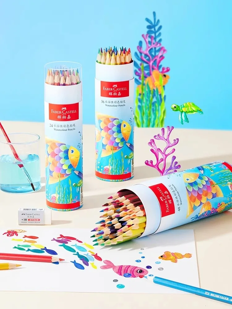 

Faber Castell акварельные цветные карандаши 24/36/48 набор карандашей для рисования школьники цветные карандаши художественный поставщик