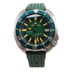 PARNSRPE Diver's Luxus-Herrenuhr, kleine automatische mechanische Abalone-Uhr, japanisches NH35-Uhrwerk, aseptisches Zifferblatt, Saphirglas