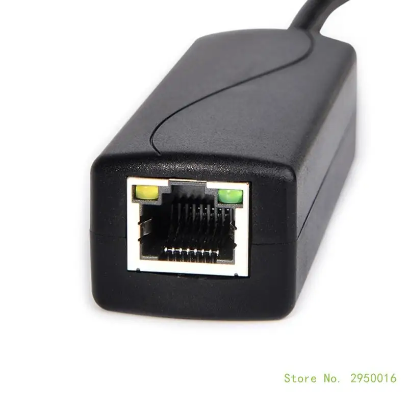 15.4W Gigabit PoE to Type C Ethernet Adapter 100Mbps RJ45 Converters for Internet Connection