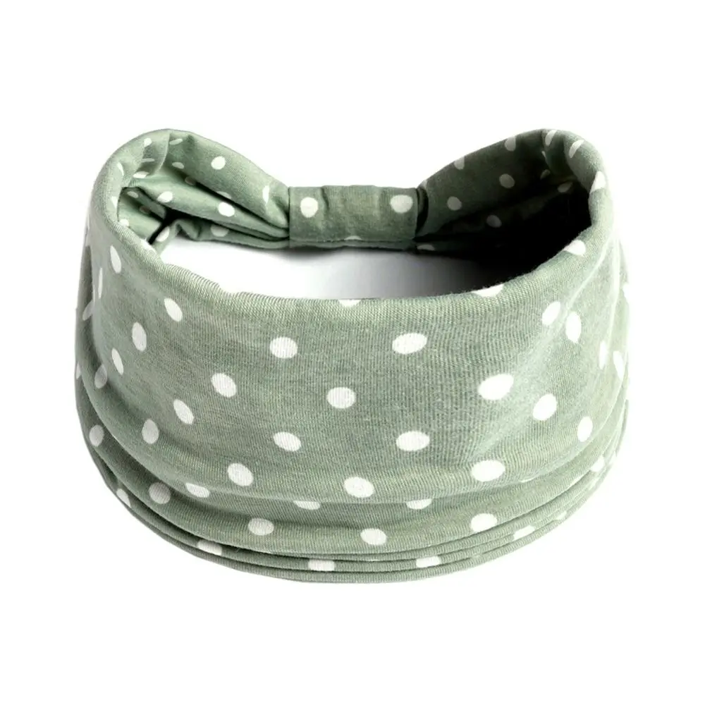 Fashion Wide Headband African Pattern Pot Dot Sports Headband Cotton Stretch Non Slip Women Headwrap for Wash Face
