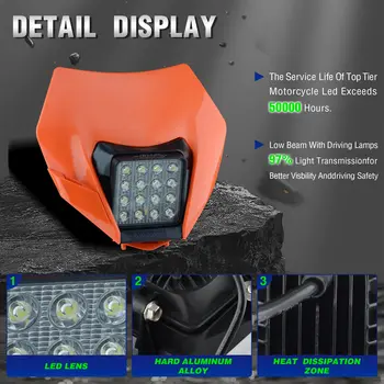 10 最佳銷售 越野摩托車前燈 - №9