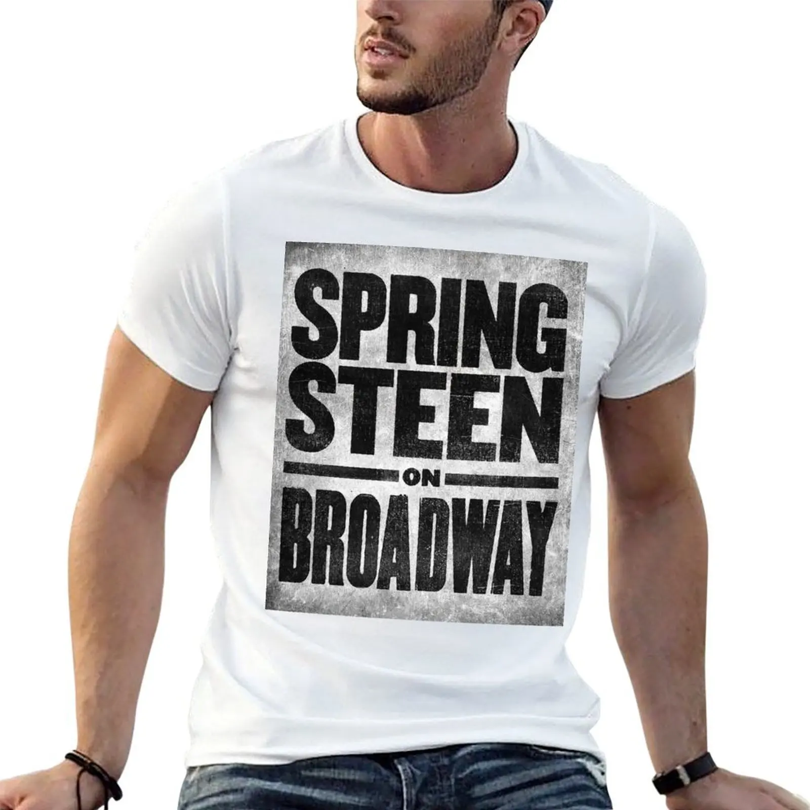 

Springsteen on Broadway Walter Kerr Theater T-Shirt t shirt man plain cotton t shirts high quality T-Shirt