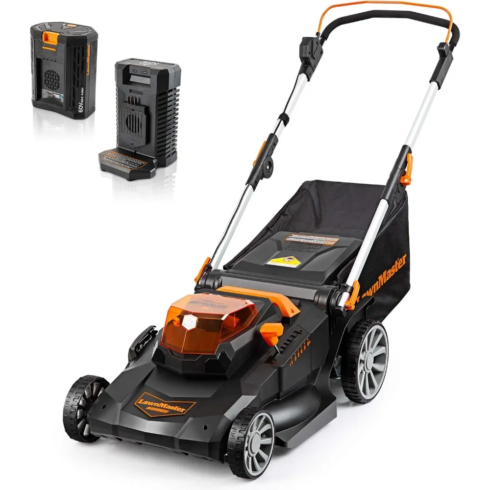 

0802 Cordless 21-Inch Brushless Push Lawn Mower 60V Max with 4.0Ah Battery &Fast Charger