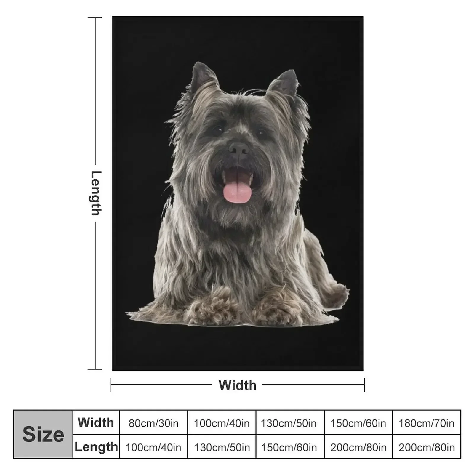 Cairn Terrier Throw Blanket couch cozy soft plush fuzzy picnic outdoor blanket