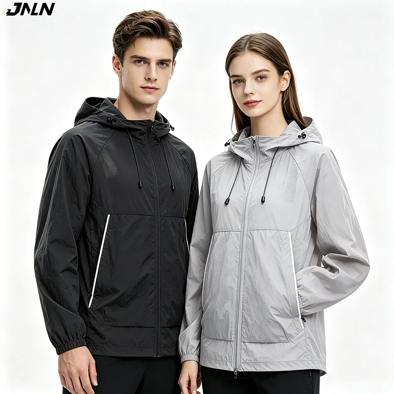 JNLN Veste coupe-vent pour hommes et femmes, protection solaire d'été, imperméable, légère, pour la pêche, l'escalade, la randonnée