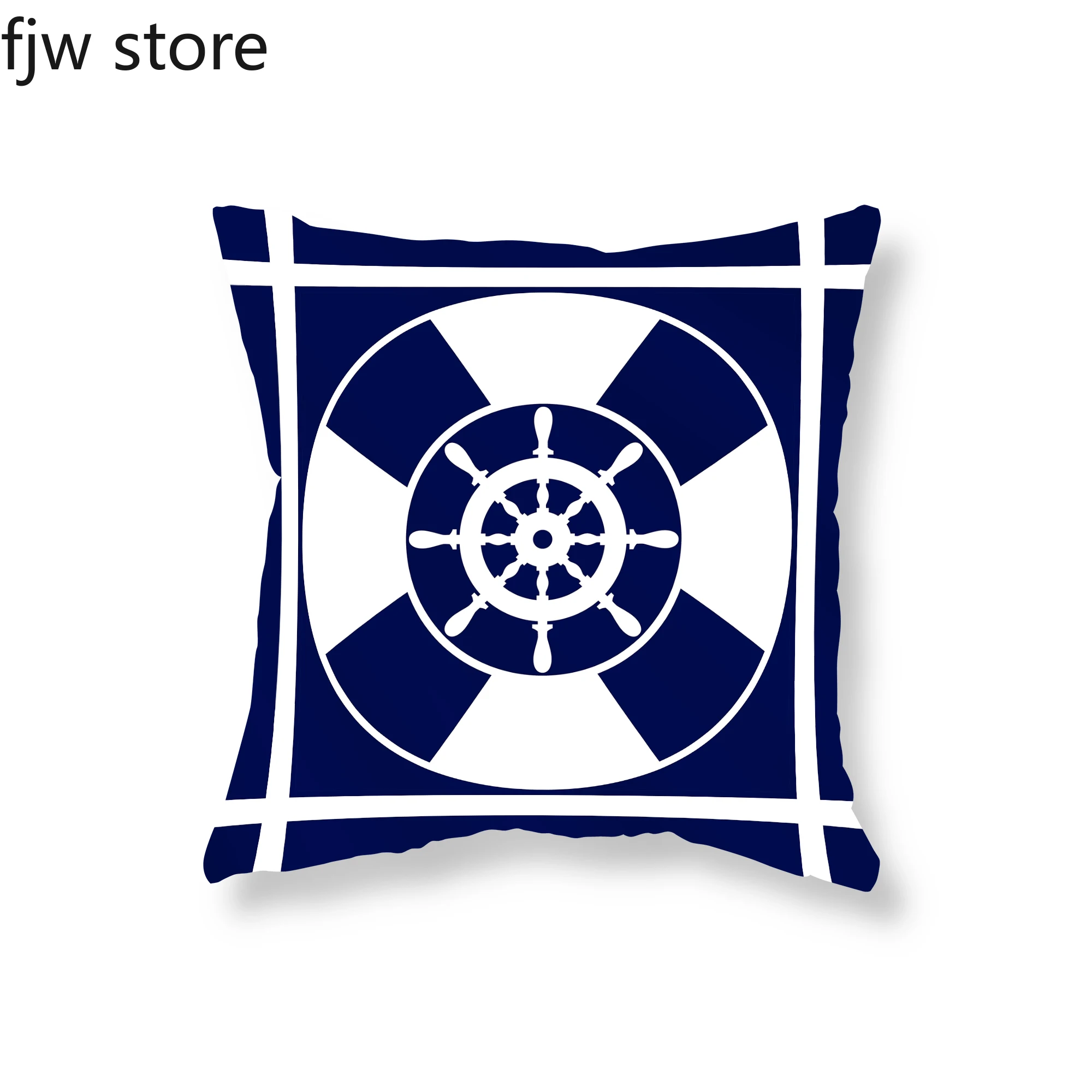 Nordic dark blue nautical series pillowcase sofa decorative cushion cover home decoration ornaments 45x45cm