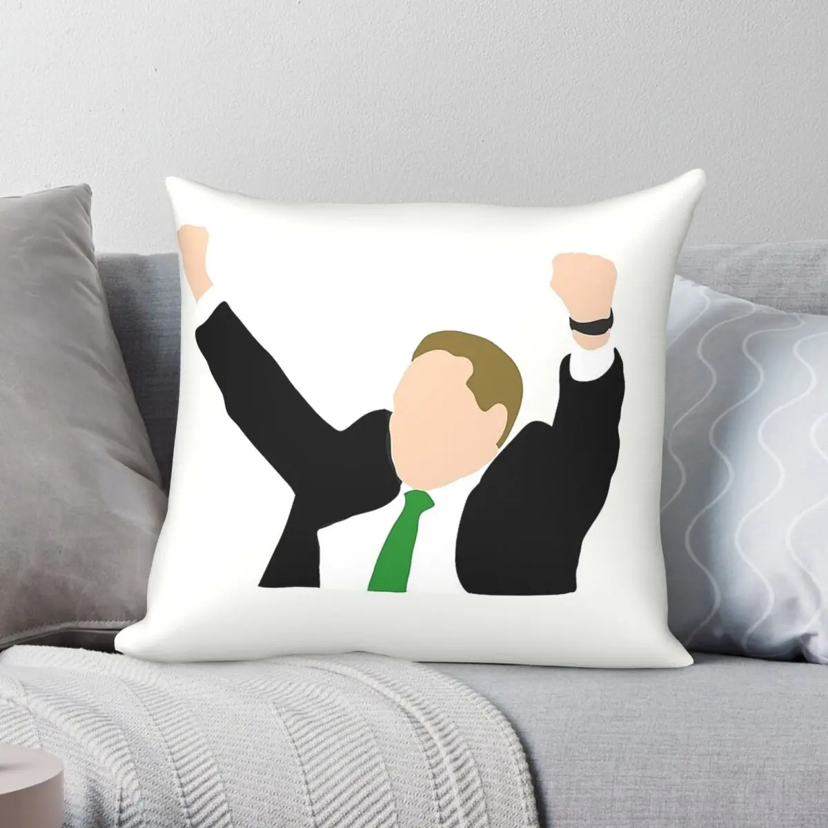 Tom Izzo Celebrating Win Square Pillowcase Polyester Linen Velvet Pattern Zip Decorative Throw Pillow Case Home Cushion Cover